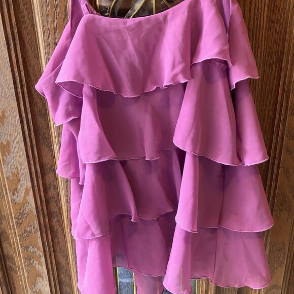 GAP Women’s Mauve Pink Sleeveless Ruffle Shirt Cotton Tank Top Size S EUC - Picture 6 of 8